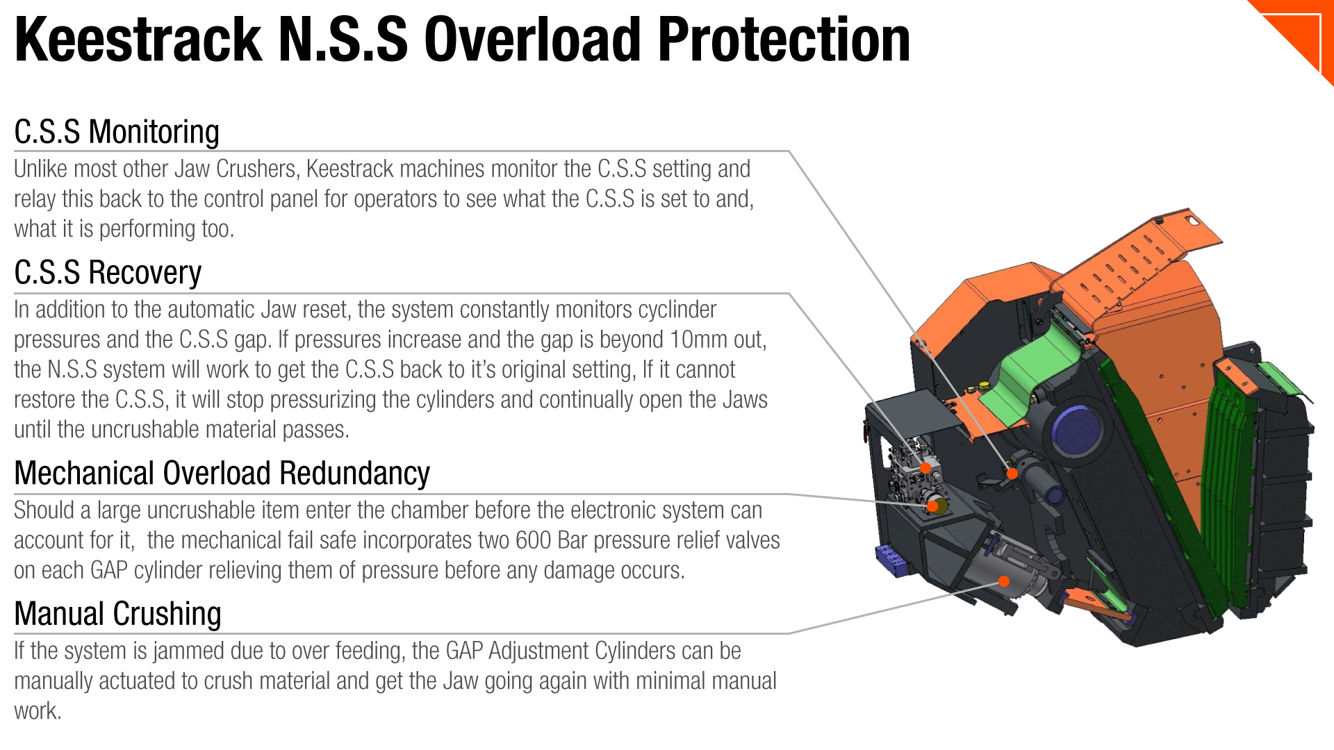 Non Stop System - Keestrack Jaw Overload Protection System